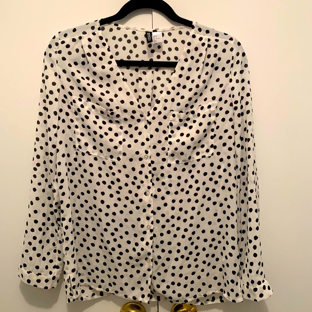 EUC! H&M polka dot blouse for women